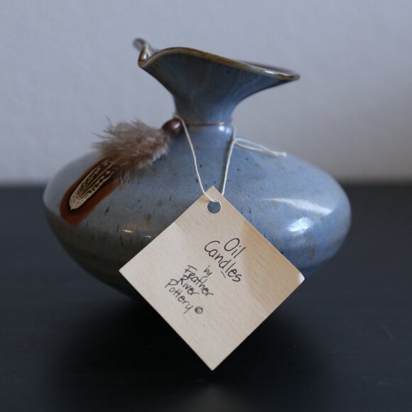 Feather River Pottery Ceramic Oil Candle Vase - Rare Vintage Piece - Picture 3 of 9